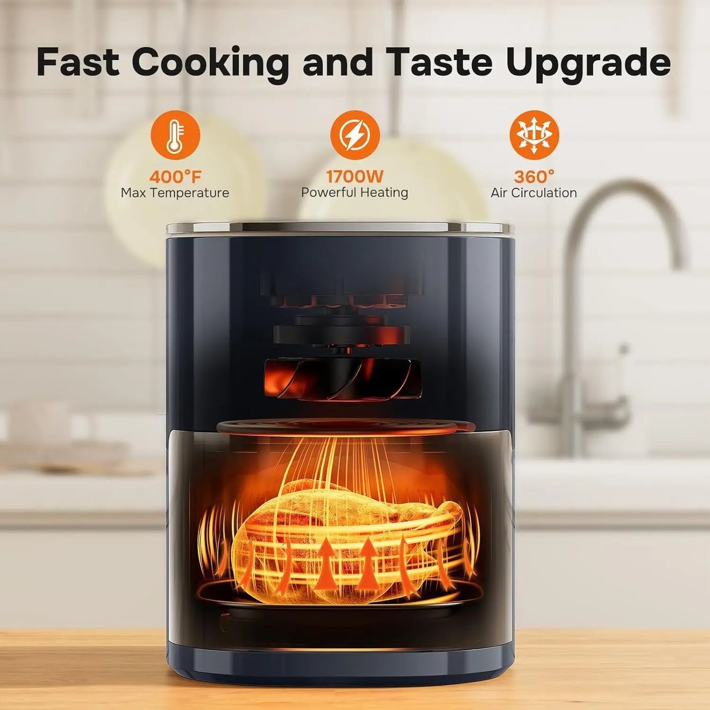 12-in-1 Digital Air Fryer With Visible Window 1700W Healthy Cooking