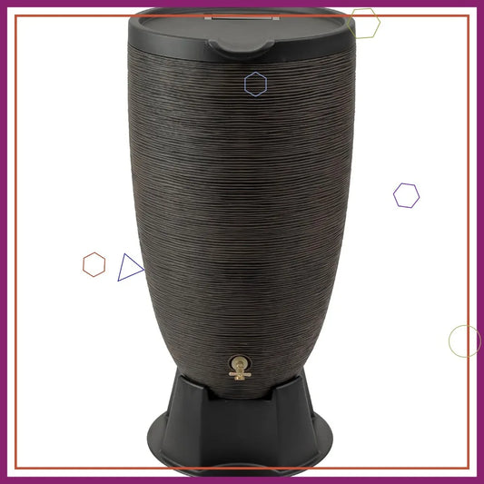 Rain Barrel With Stand Removable Lid And Overflow Nozzle