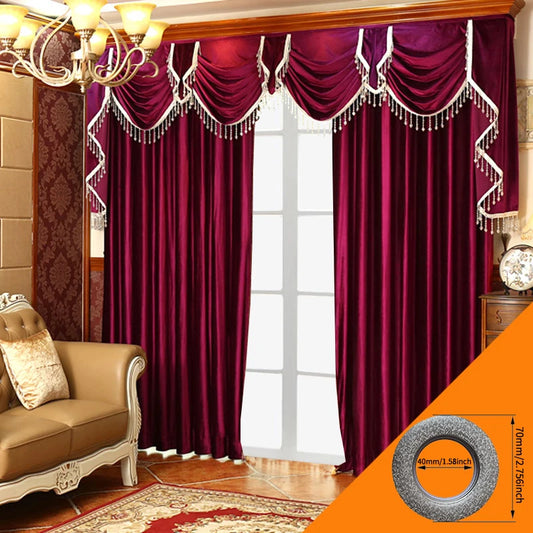 Luxury Thickened Flannelette Blackout Curtain For Living Room