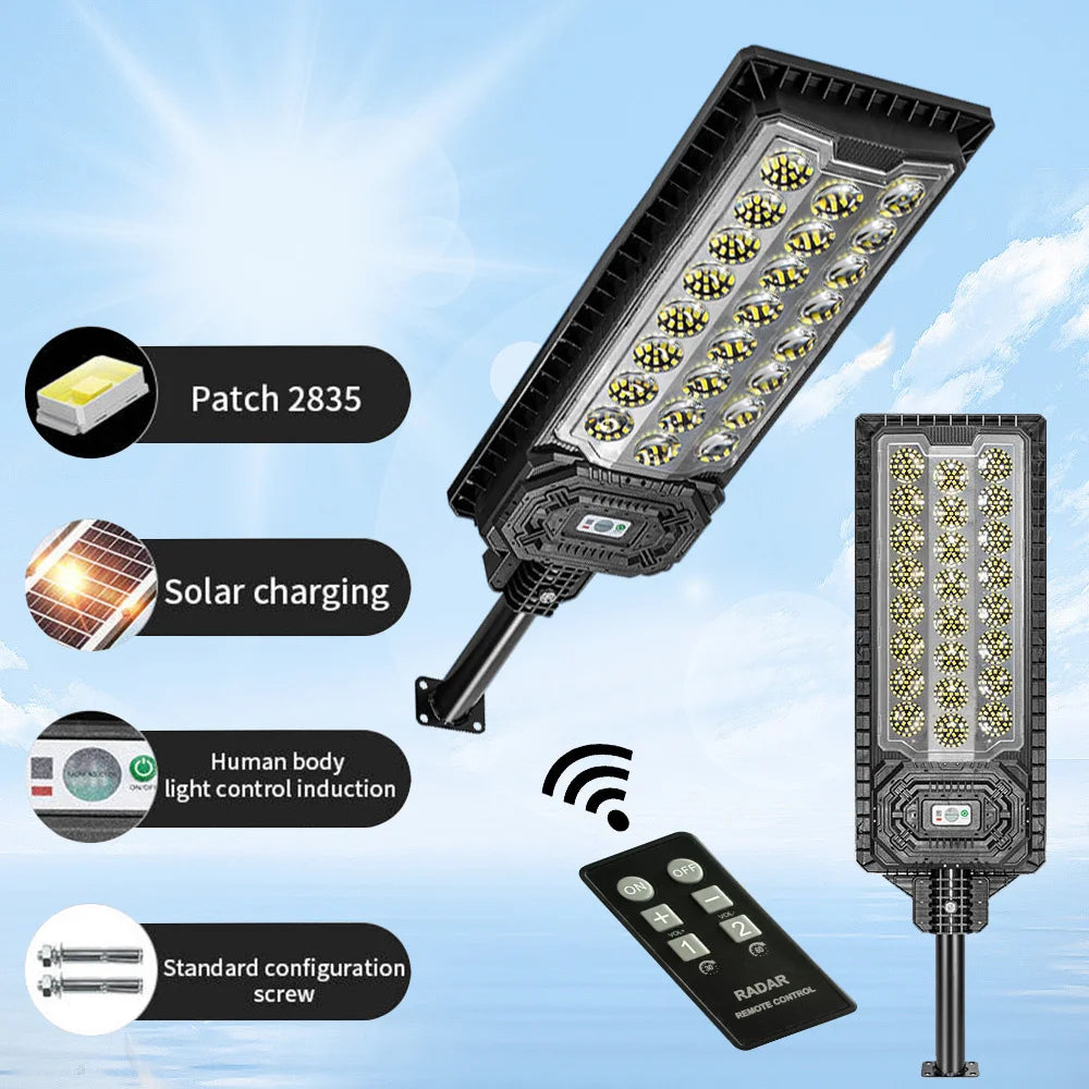 8000W Solar Street Lights 6500K 480000LM Dusk To Dawn Parking Lot Flood Light