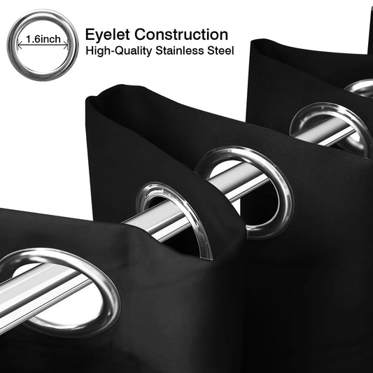 NONECN 90 Percent Blackout Curtain For Living Room Window Panel