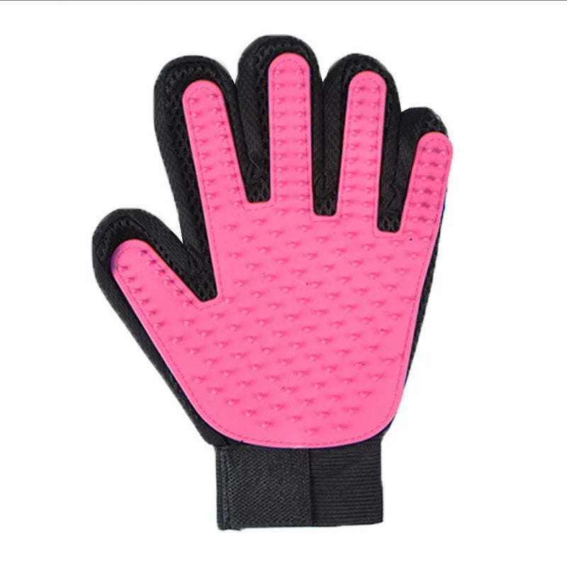 Silicone Pet Grooming Gloves For Cats And Dogs Hair Removal
