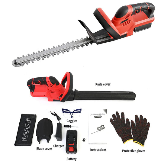 Cordless Hedge Trimmer With 3Ah Battery And Charger Garden