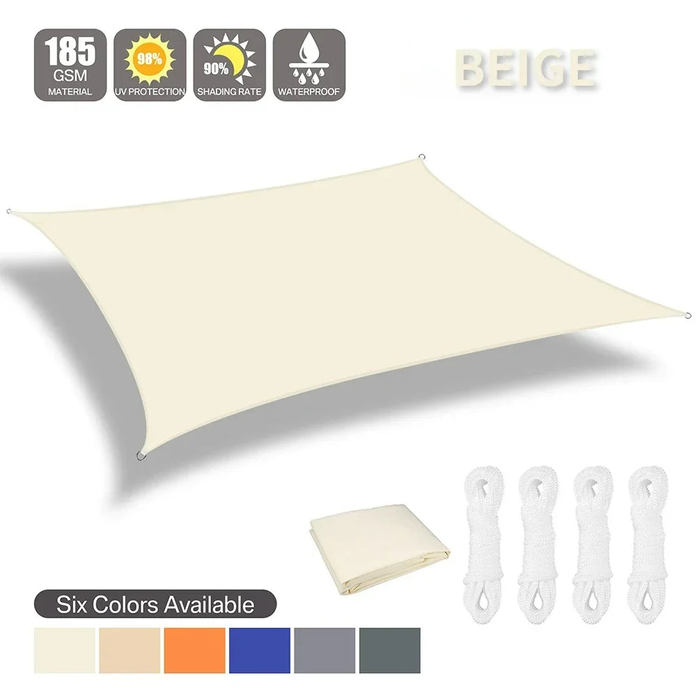 Waterproof Shade Sail Outdoor Sun Shelter For Patio UV Protection