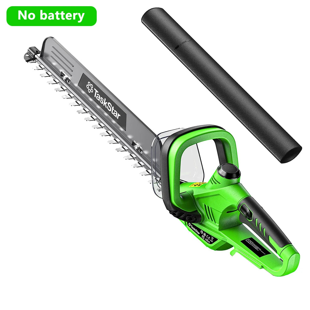 TaskStar Cordless Hedge Trimmer With Rotatable Handle And Dual Batteries