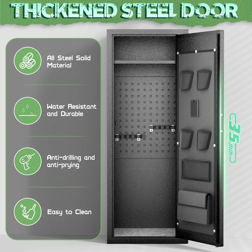 Gun Safe 10 Rifle And 4 Pistol Pouches Password Lock