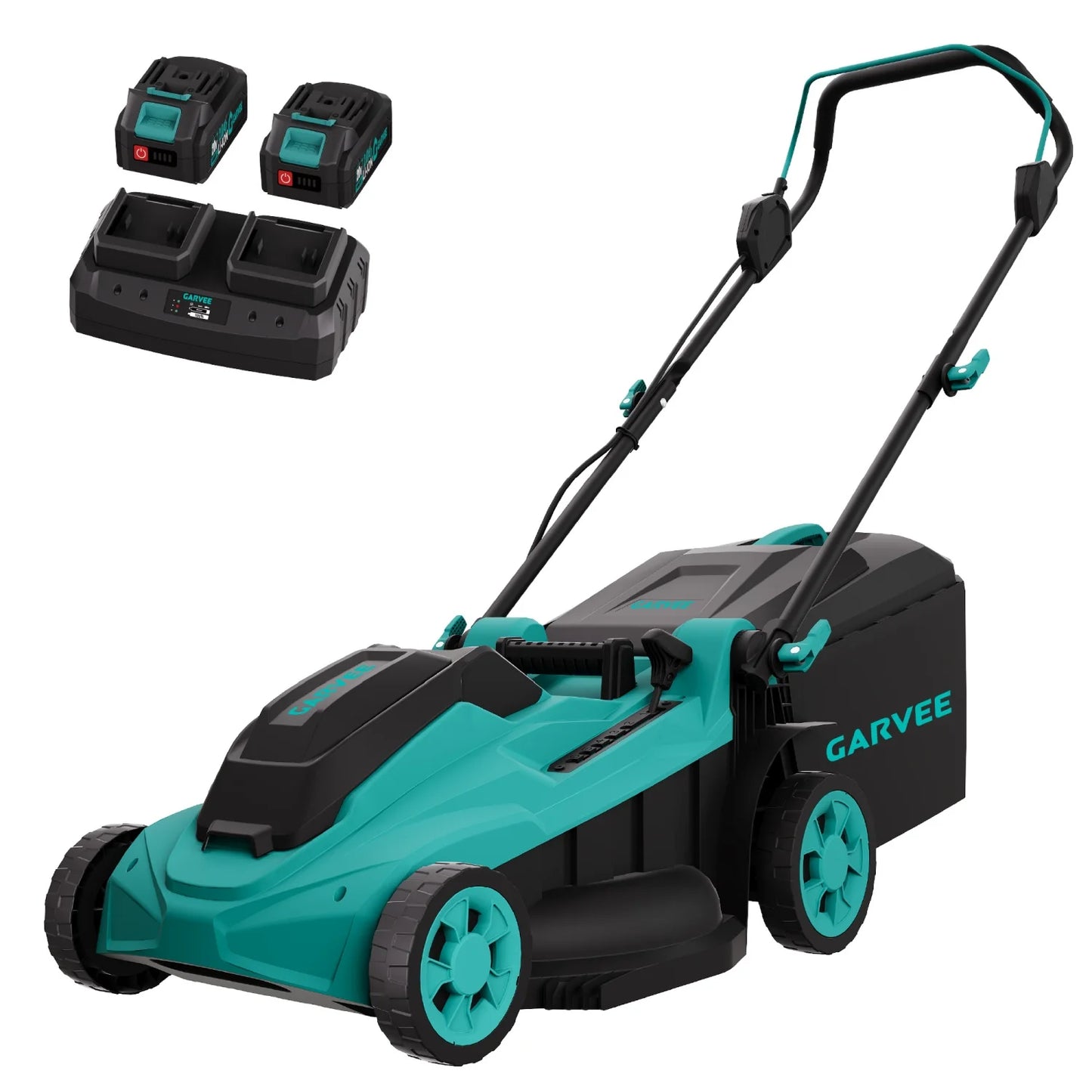 HiMISS Cordless Lawn Mower With 2x20V 4.0Ah Batteries