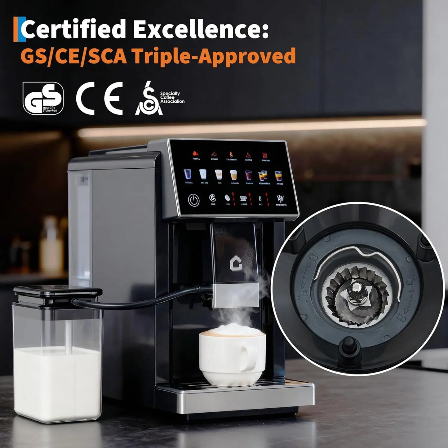 Acekool 3rd Gen Espresso Coffee Maker With Milk Frother