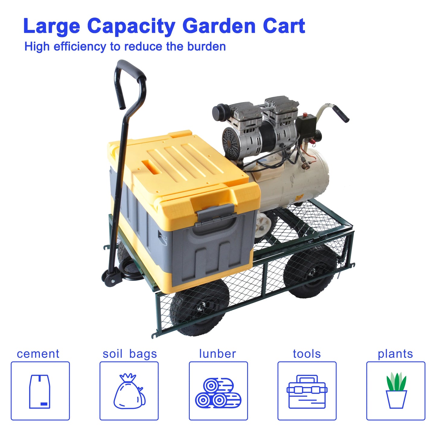 Wagon Cart Garden Cart For Firewood Transport And Hauling