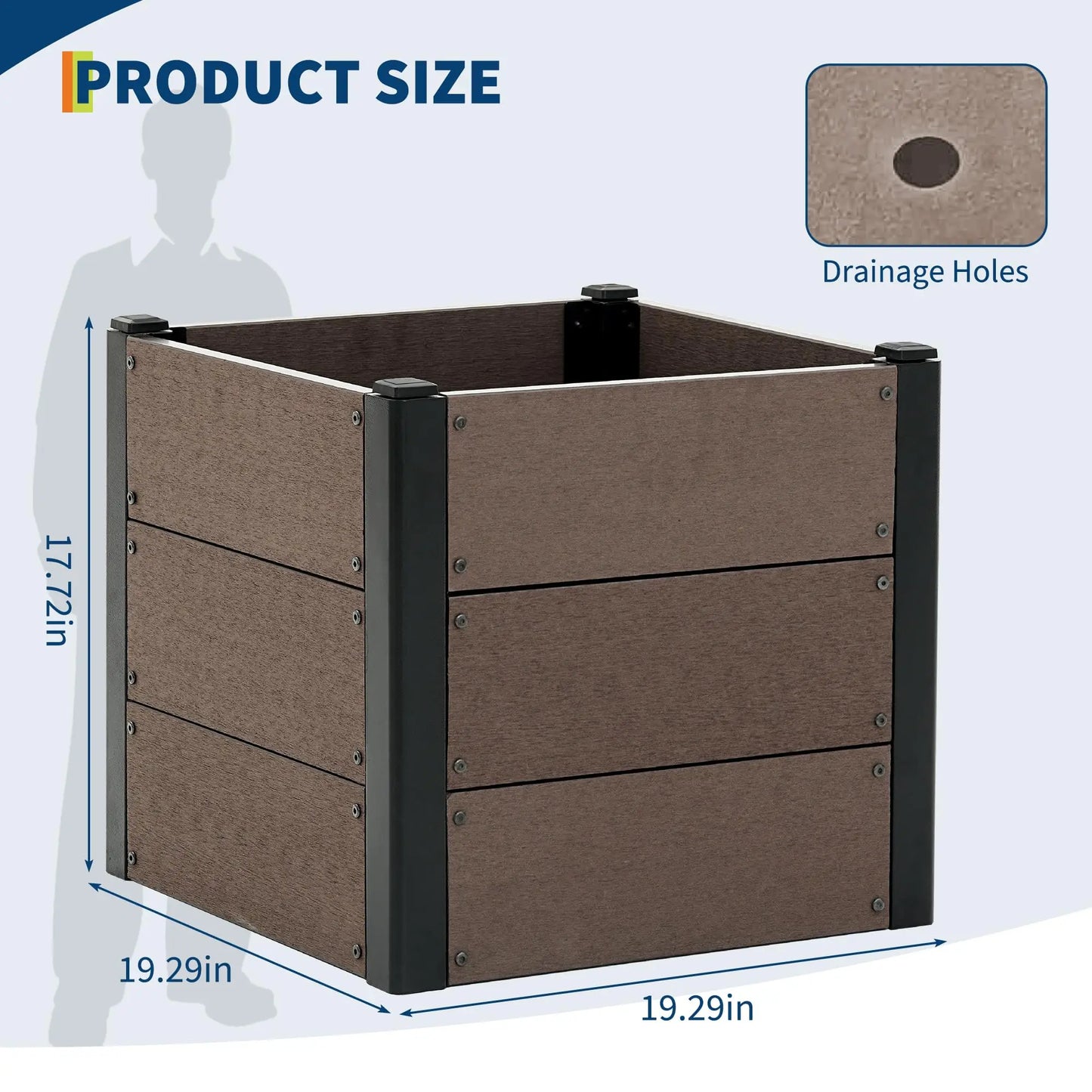 HiMISS Elevated Raised Garden Bed With Deep Root Design