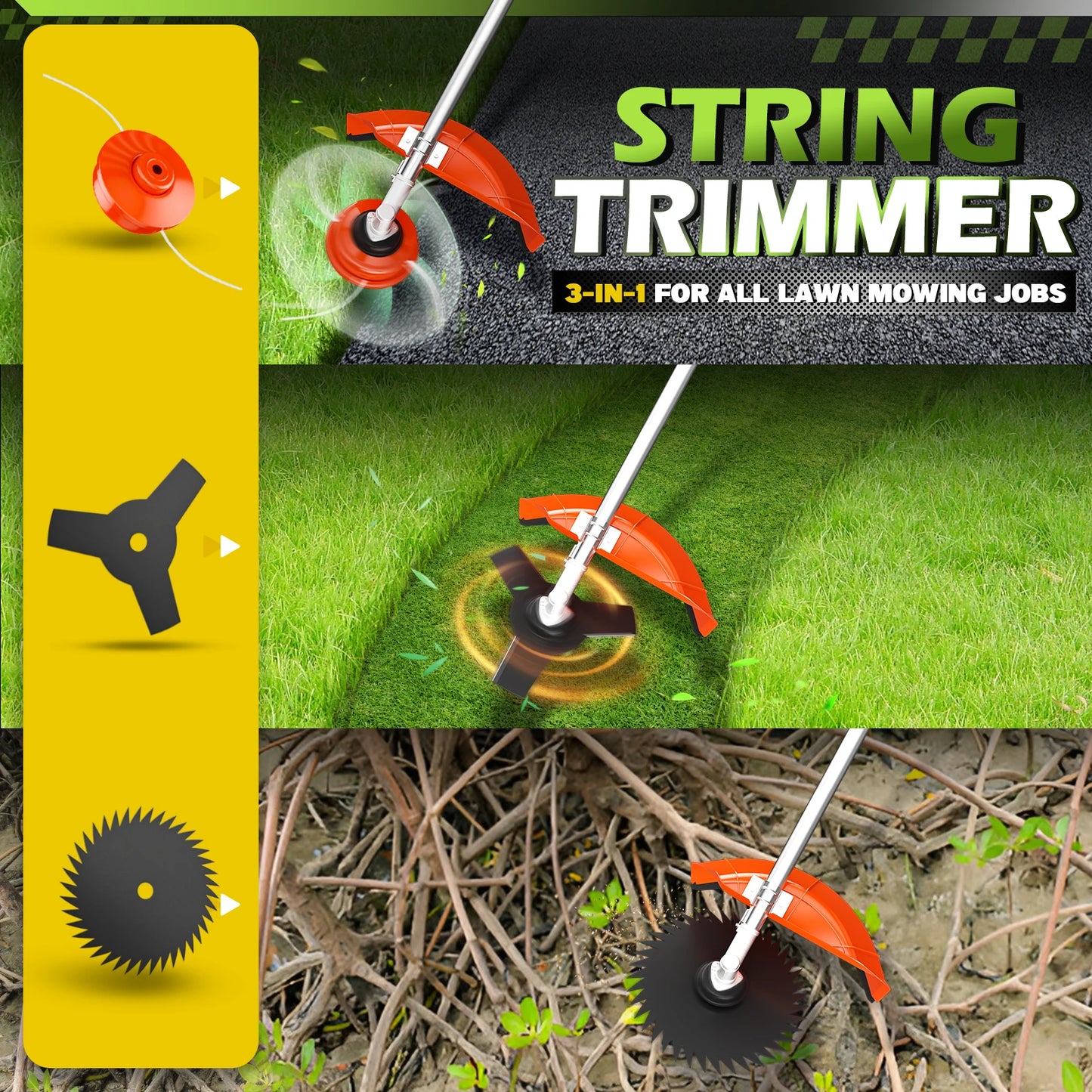 52cc 6 In 1 Gas Hedge Trimmer Performance Yard Tool