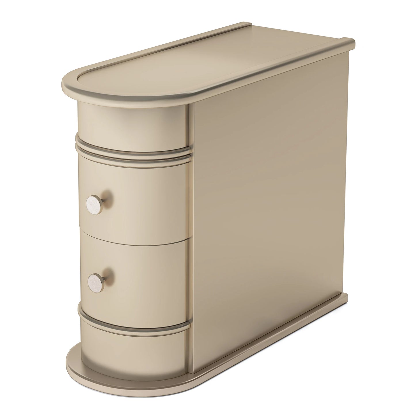Tribesigns Round Wood End Table With Drawer Bedside Nightstand