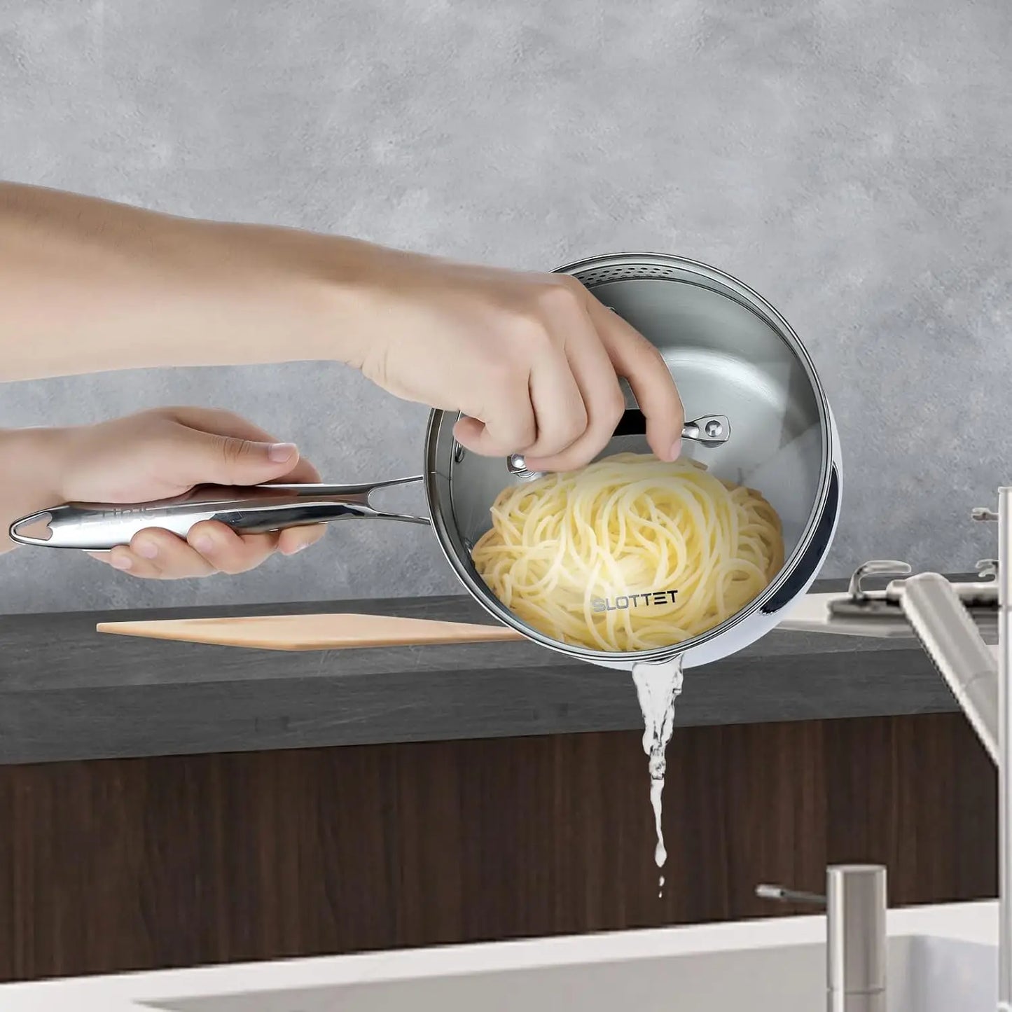 Stainless Steel Sauce Pan With Steamer And Glass Lid