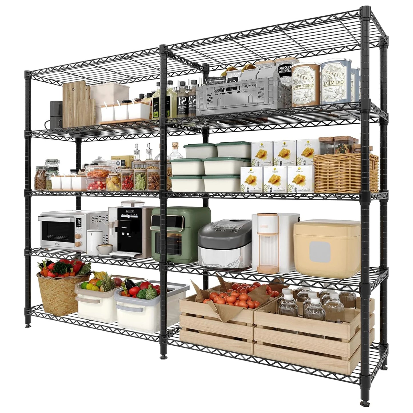 TWISTER.CK Heavy Duty 5 Tier Metal Shelving Unit Garage