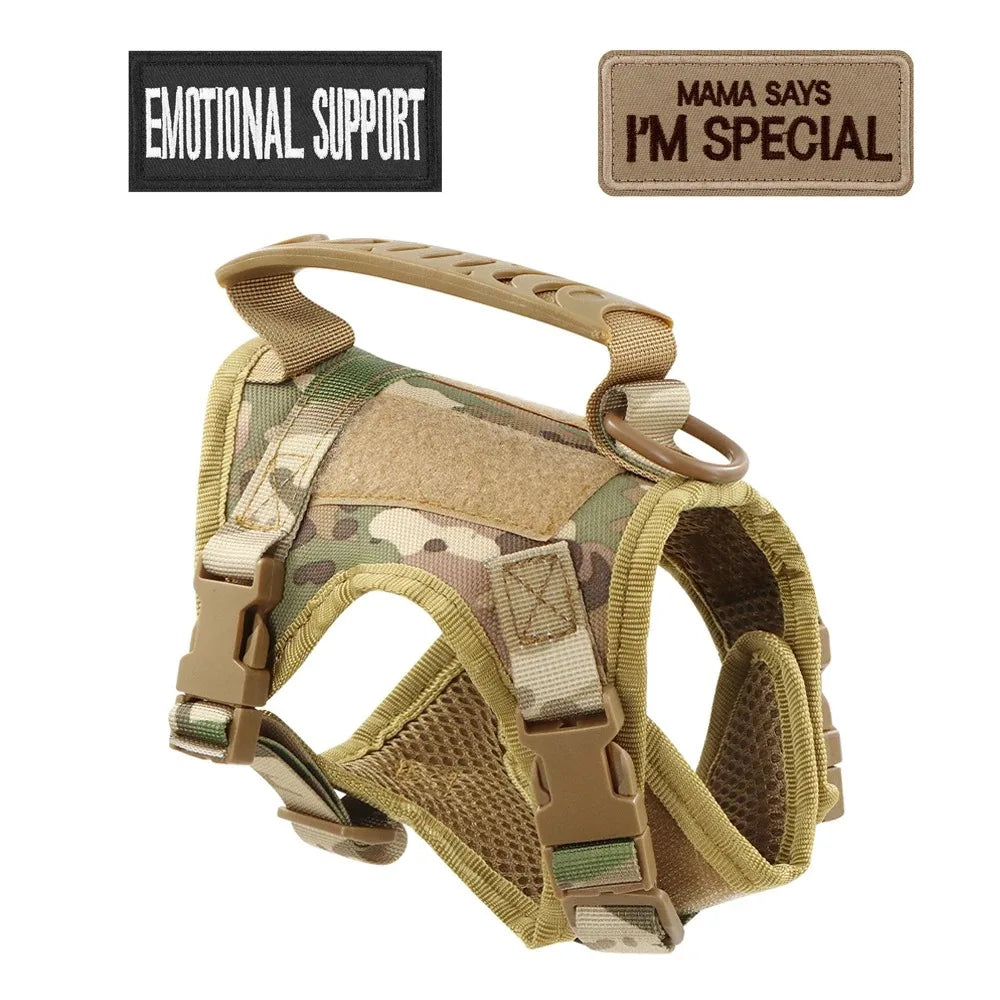 Tactical Cat Harness And Leash Set With Dual Handles Stickers