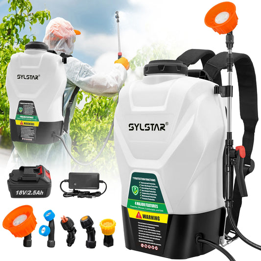 Garden Electric Sprayer Telescopic Wand 100 PSI With Five Nozzles