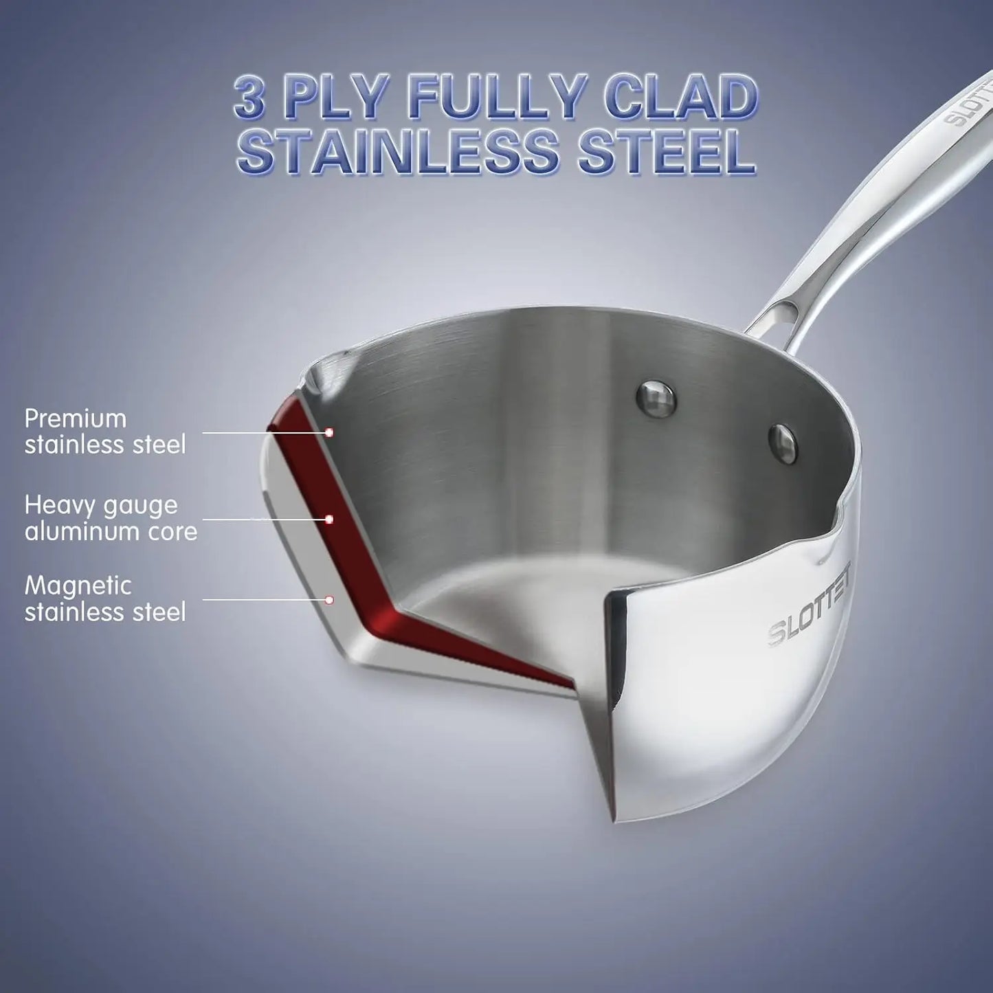 Stainless Steel Sauce Pan With Steamer And Glass Lid
