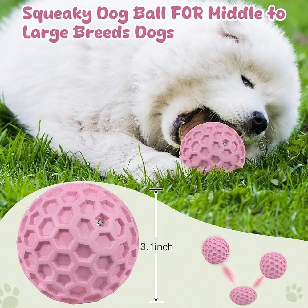 Indestructible Dog Chew Toys Squeaky Balls For Aggressive Chewers