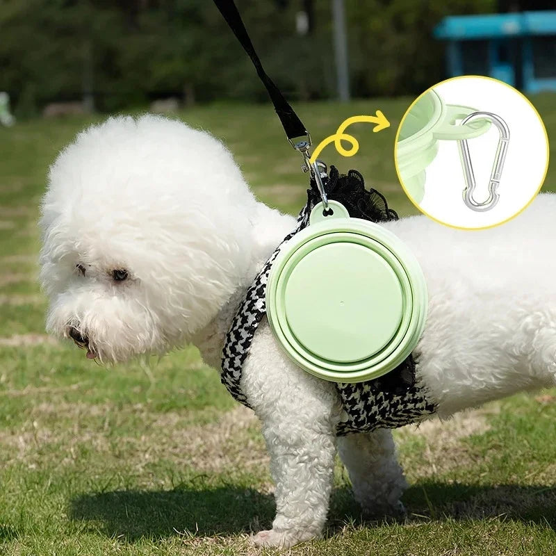 Collapsible Travel Dog Bowl For Dogs And Cats Plastic