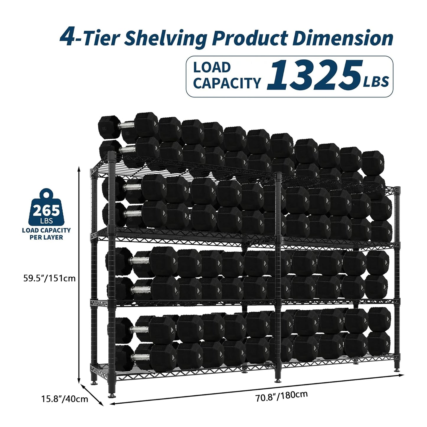 TWISTER.CK Heavy Duty 5 Tier Metal Shelving Unit Garage
