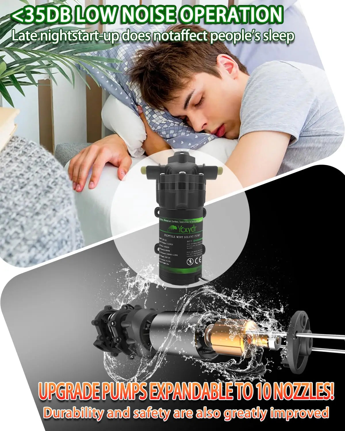 Reptile Fogger Silent Pump Misting System Kit For Terrariums