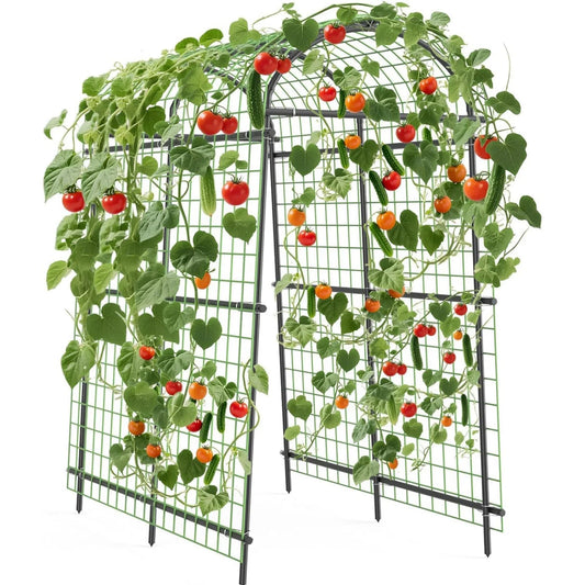 HiMISS Garden Arch Trellis Outdoor Arbor For Climbing Plants Wedding Backdrop