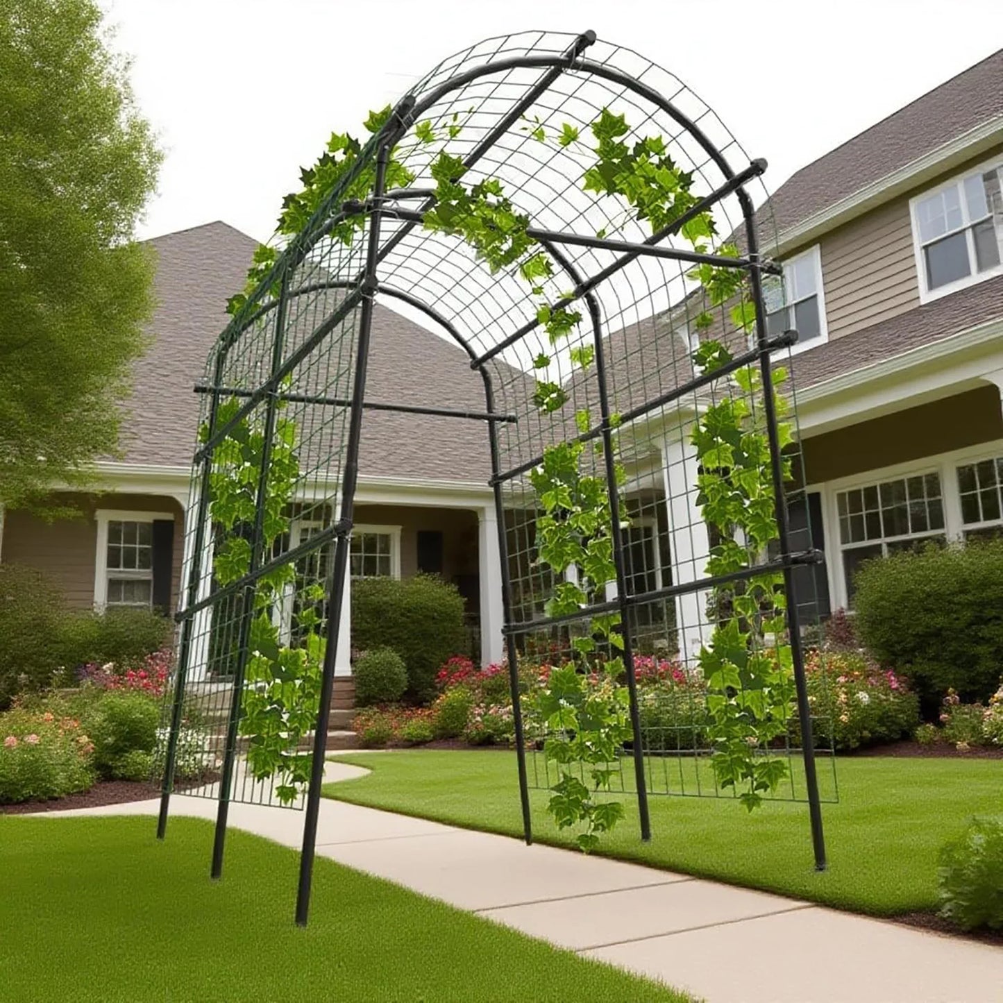 HiMISS Garden Arch Trellis Outdoor Arbor For Climbing Plants Wedding Backdrop