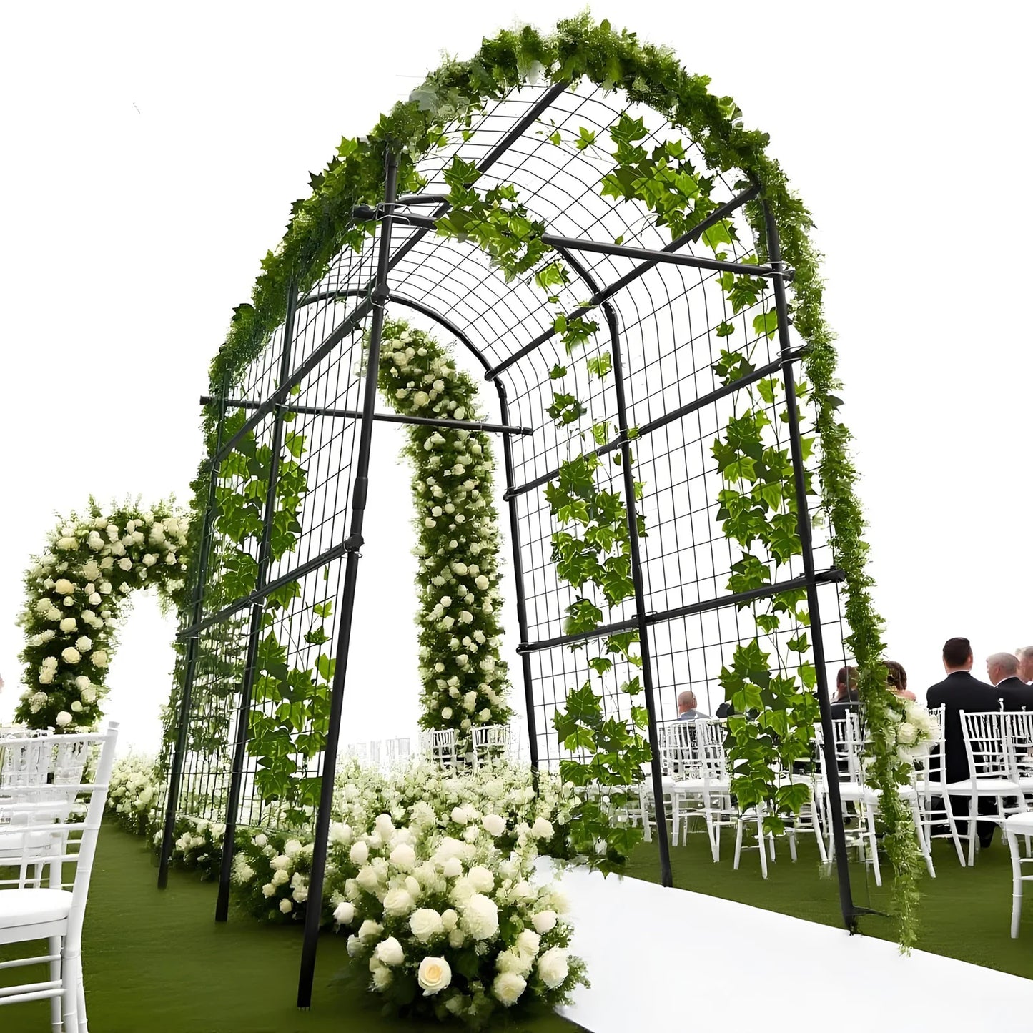 HiMISS Garden Arch Trellis Outdoor Arbor For Climbing Plants Wedding Backdrop