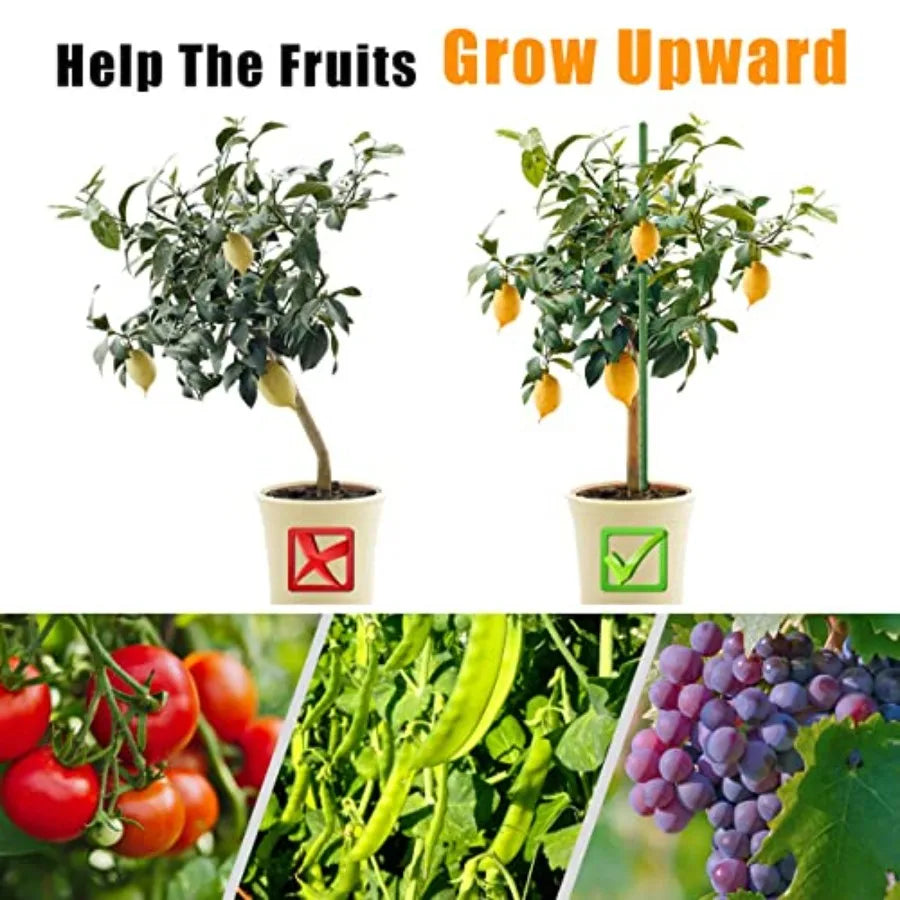 Garden Stakes Heavy Duty Steel Tomato Stakes Plastic Coated 40