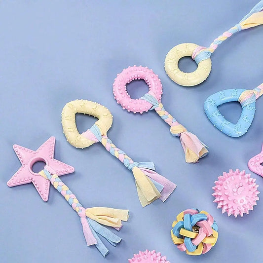 XMSJ Dog Chew Toy Set Interactive Rope Toys For Puppies