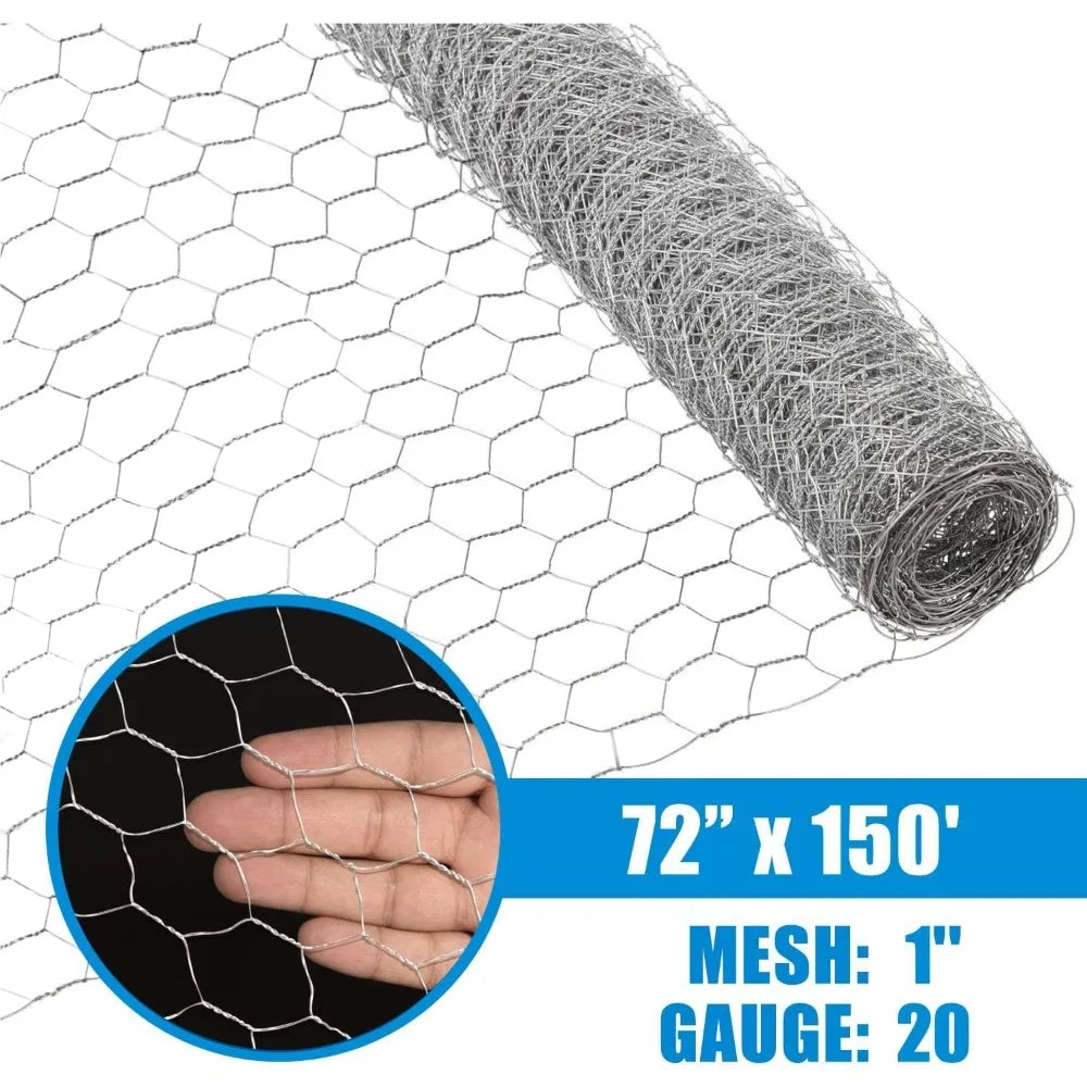 20 Gauge Galvanized Hex Chicken Wire For Garden Fencing