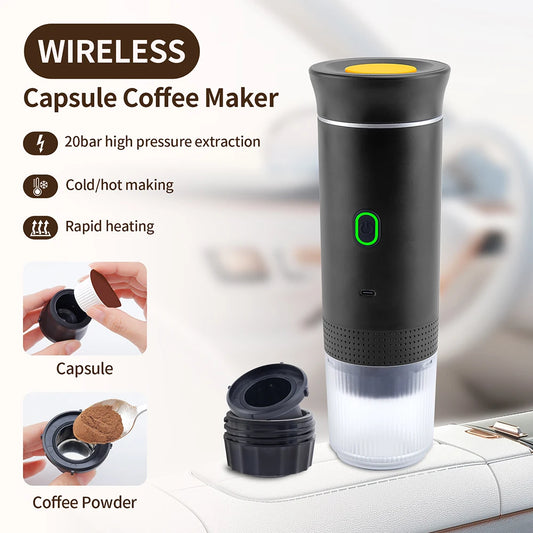 Obecilc Portable Wireless Espresso Coffee Machine 3 In 1 Capsule Maker