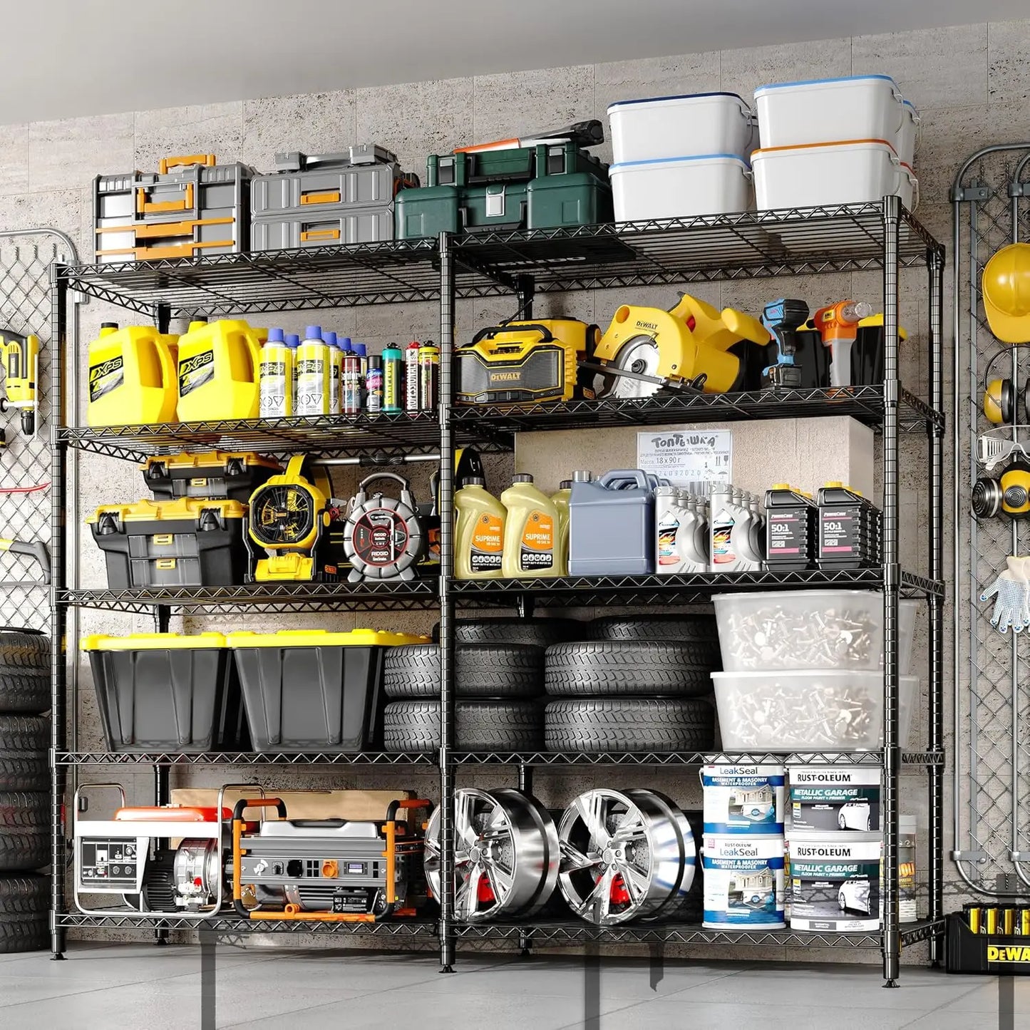 TWISTER.CK Heavy Duty 5 Tier Metal Shelving Unit Garage