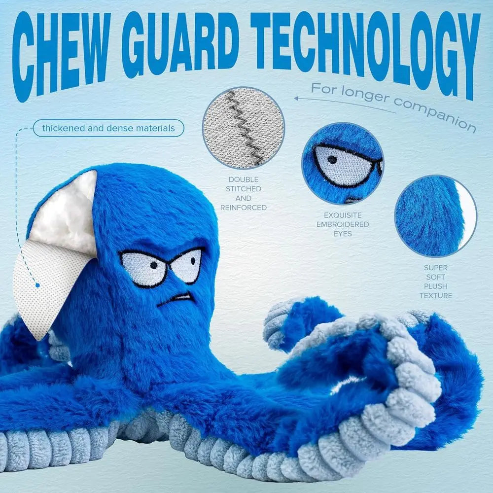 Tough Dog Toys Interactive Squeaky Tug Toy For Aggressive Chewers