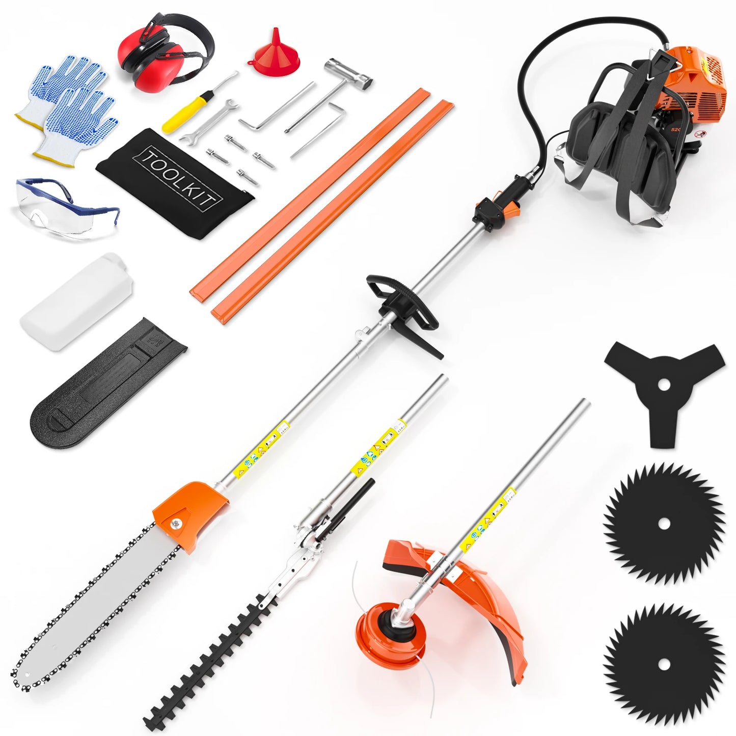 52cc 6 In 1 Gas Hedge Trimmer Performance Yard Tool