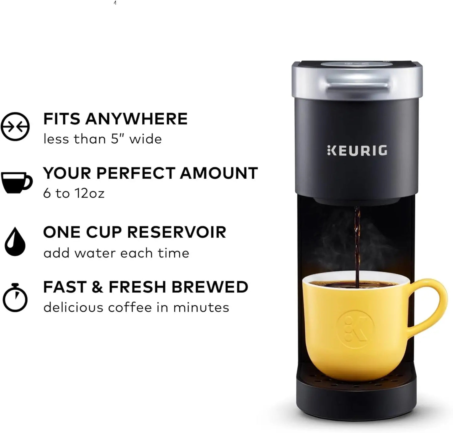 Single Serve Coffee Maker With Cord Storage And Easy Brew