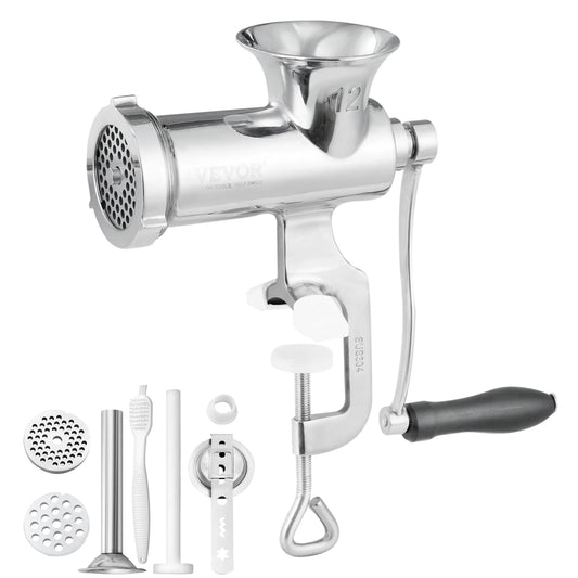 SucceBuy 304 Stainless Steel Manual Meat Grinder Table Clamp Mincer