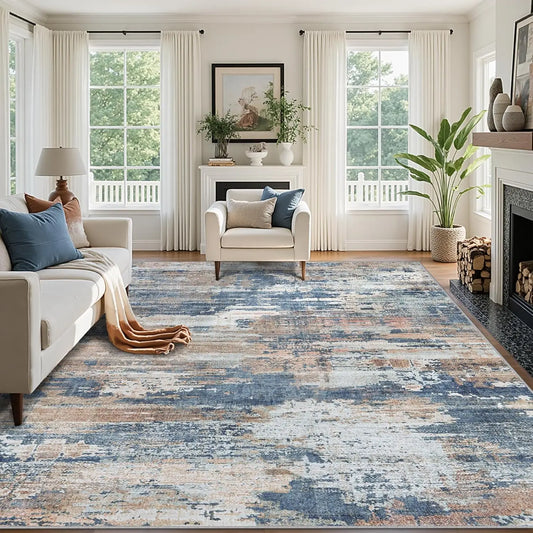 Non Slip Acrylic Area Rug For Living Room And Bedroom Machine Washable