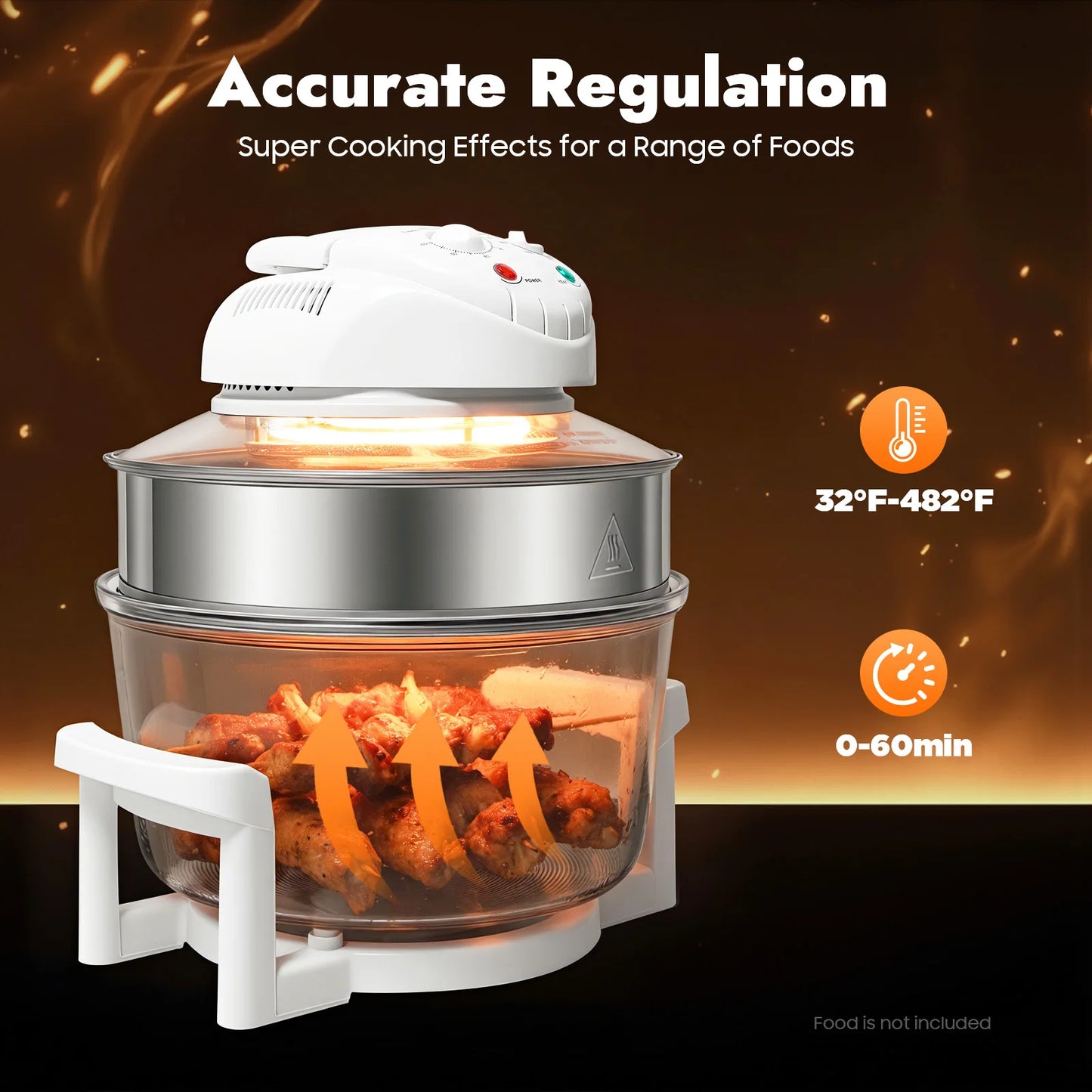 Visual Air Fryer 110V 360 Degree Air Circulation Oil Free