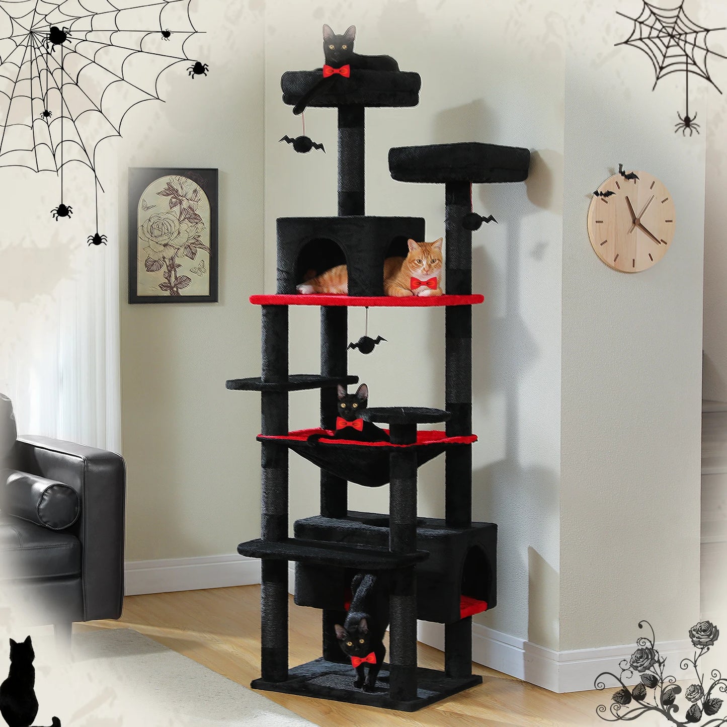 PAWZ Road Cat Tree Tower Indoor Scratching Posts Hammock Perches