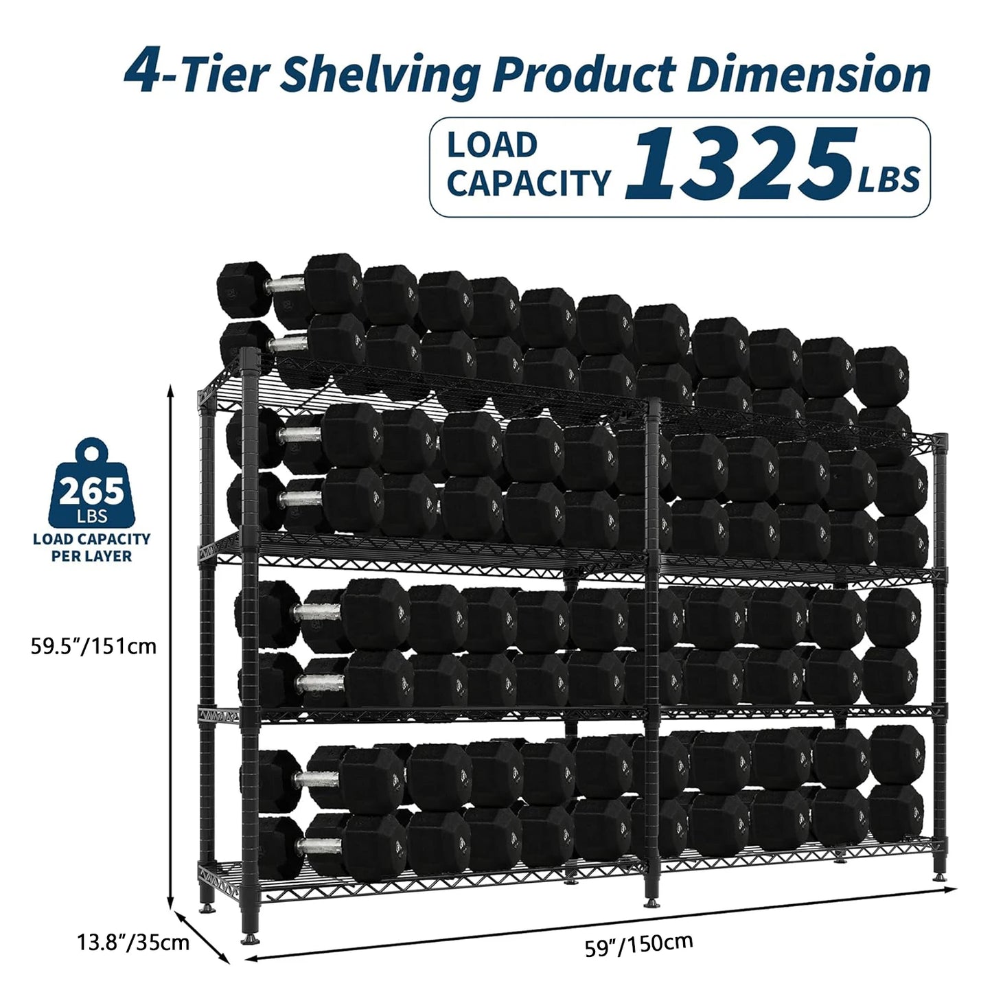 TWISTER.CK Heavy Duty 5 Tier Metal Shelving Unit Garage