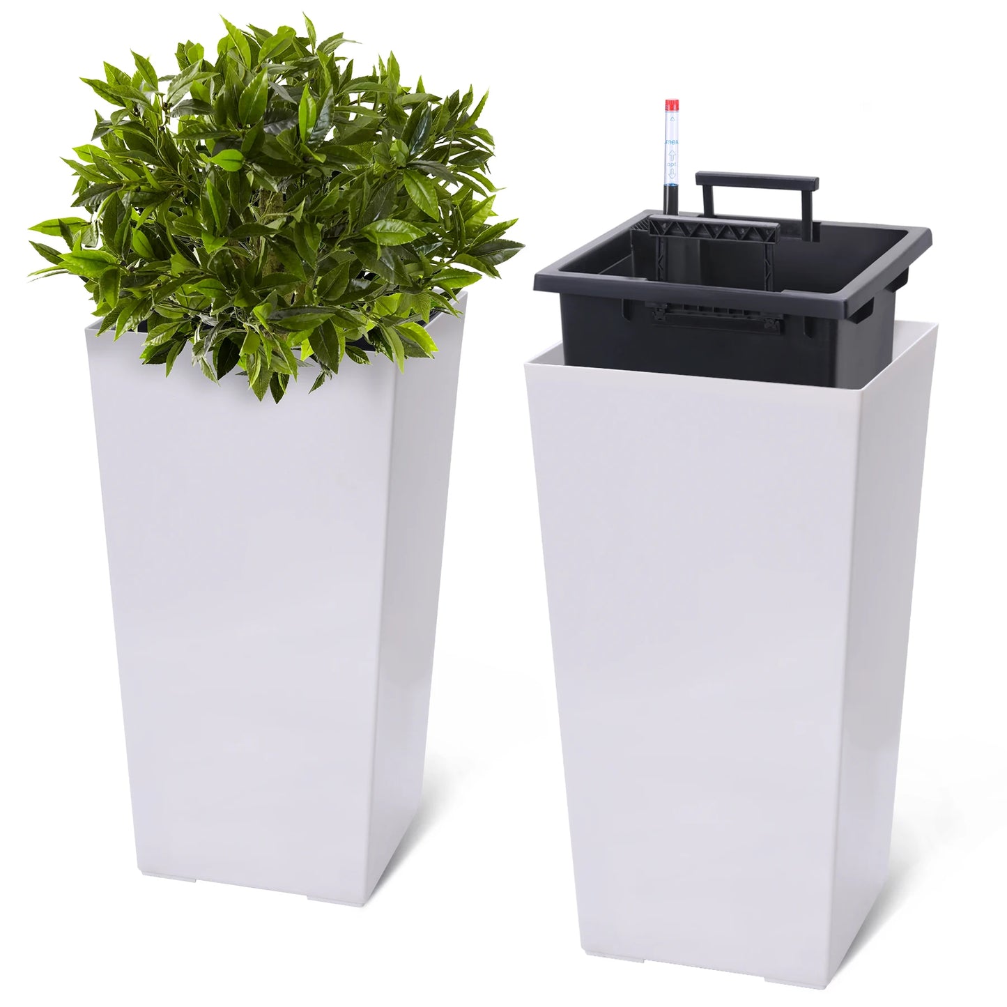 HobbyLane Indoor Outdoor Planter With Shelf Insert Plastic