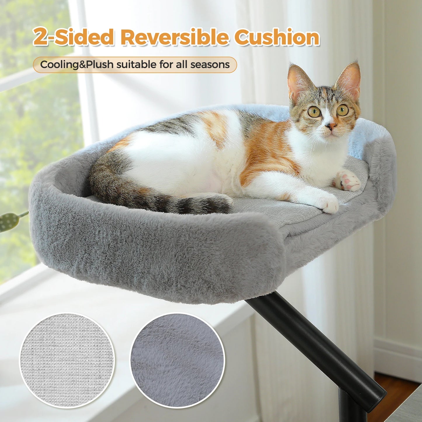 PAWZ Road Cat Desk Bed 360 Rotatable Stand With Adjustable Hammock