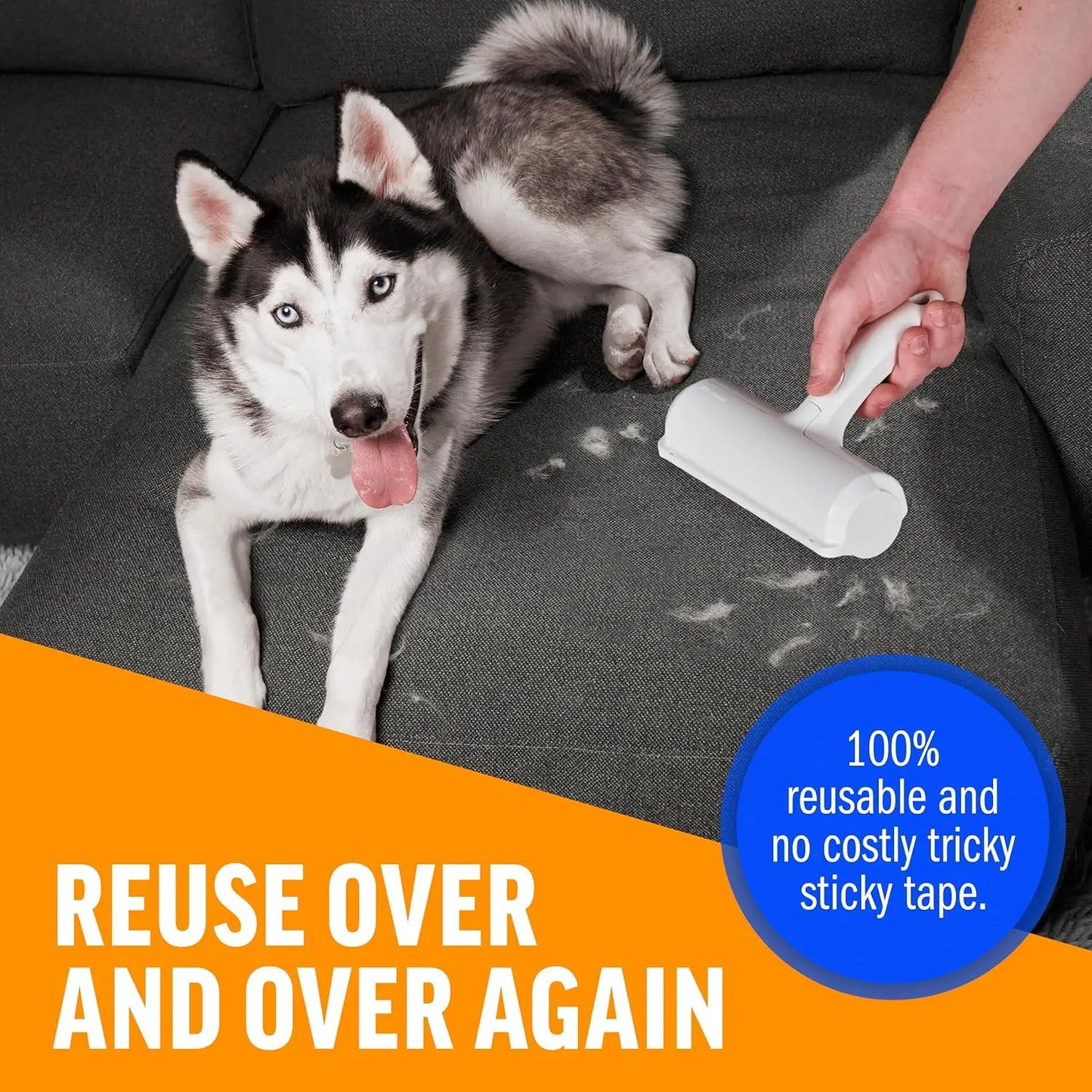 Reusable Pet Hair Remover Roller Eco Friendly Lint Roller Furniture