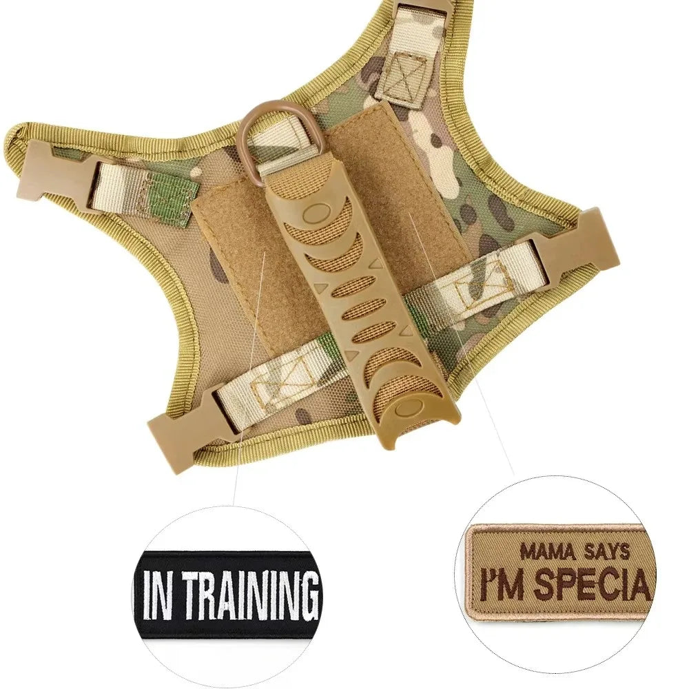 Tactical Cat Harness And Leash Set With Dual Handles Stickers
