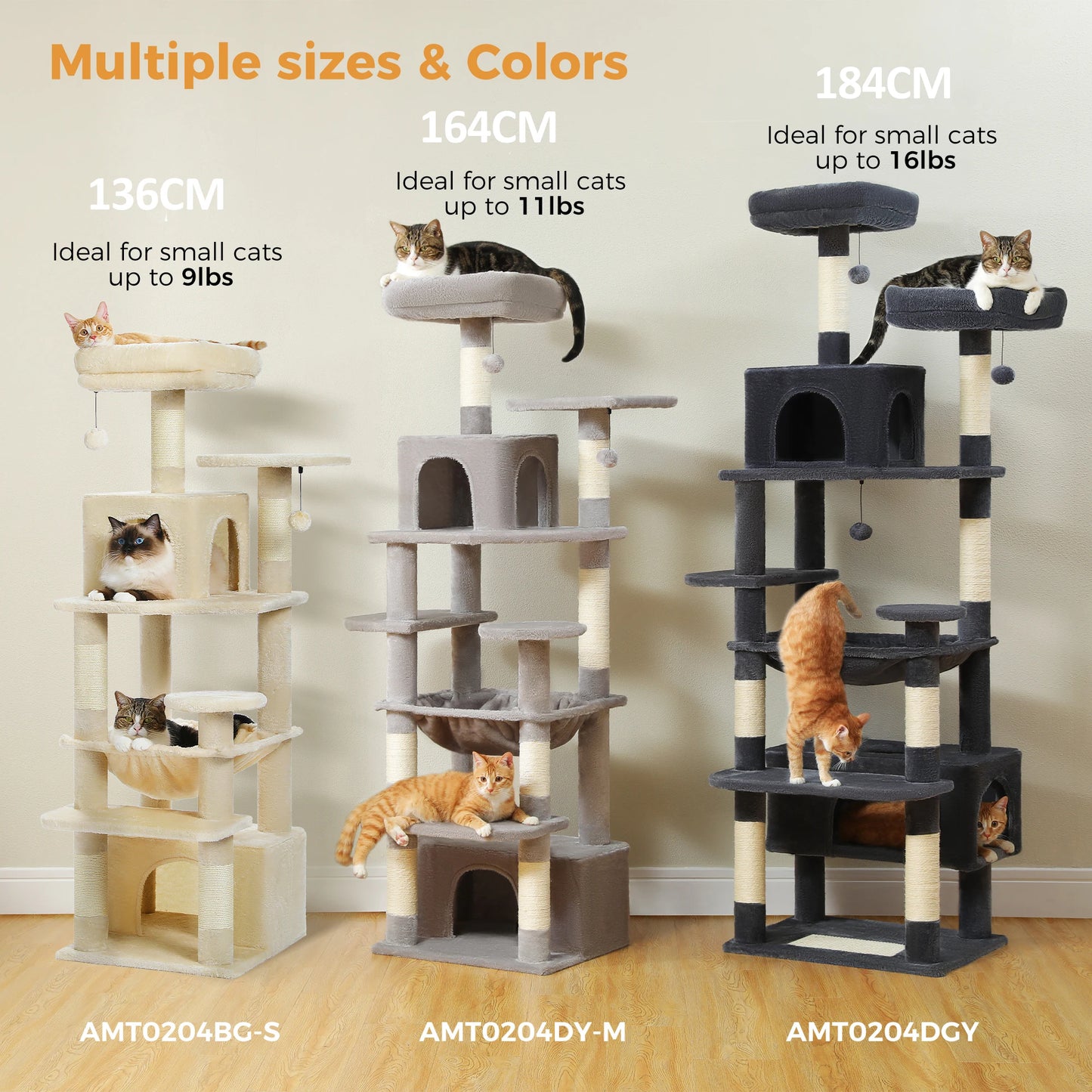 PAWZ Road Cat Tree Tower Indoor Scratching Posts Hammock Perches
