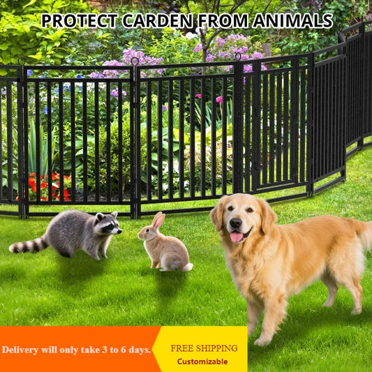 Heavy Duty Metal Garden Fence For Outdoor Patio And Flowerbeds