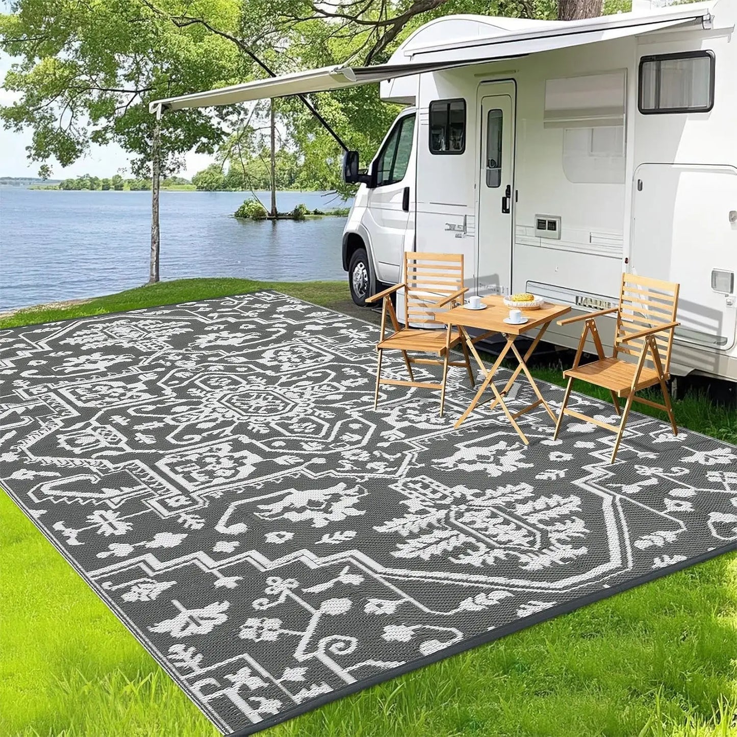 TWISTER.CK Waterproof Outdoor Area Rug Stain Resistant Polypropylene