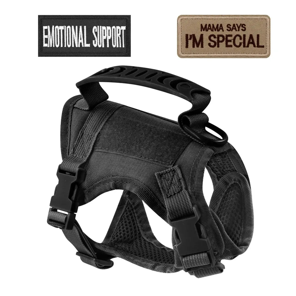 Tactical Cat Harness And Leash Set With Dual Handles Stickers