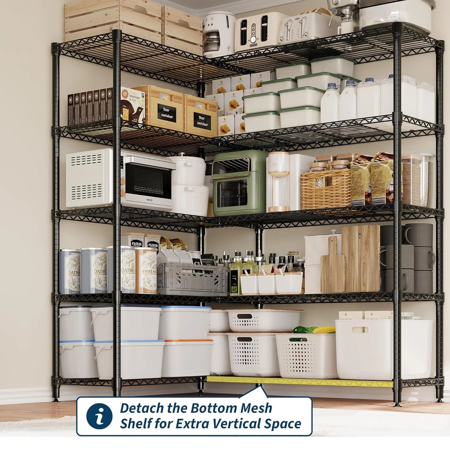 TWISTER.CK Heavy Duty 5 Tier Metal Shelving Unit Garage